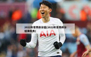 2022年世界杯分组(2022年世界杯分组赛程表)